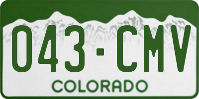 CO license plate 043CMV