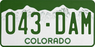 CO license plate 043DAM