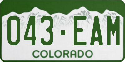 CO license plate 043EAM