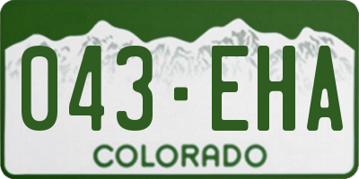 CO license plate 043EHA