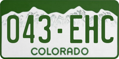 CO license plate 043EHC
