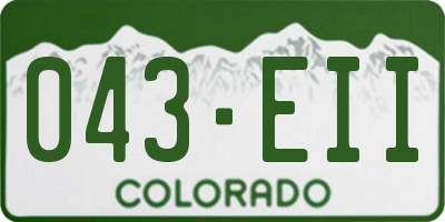 CO license plate 043EII