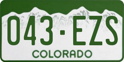 CO license plate 043EZS