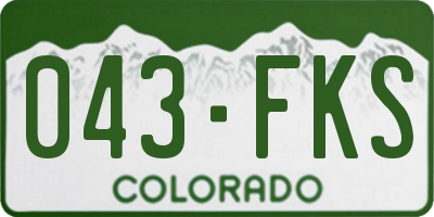 CO license plate 043FKS