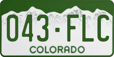 CO license plate 043FLC