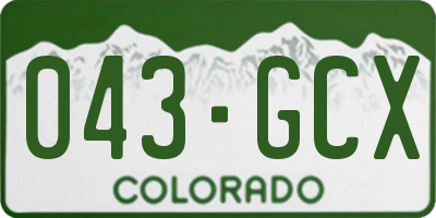 CO license plate 043GCX
