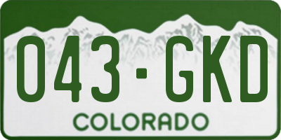 CO license plate 043GKD