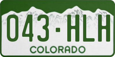 CO license plate 043HLH
