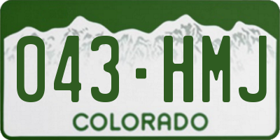 CO license plate 043HMJ