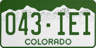 CO license plate 043IEI