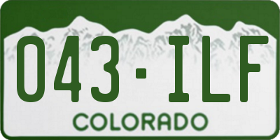 CO license plate 043ILF