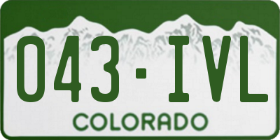 CO license plate 043IVL