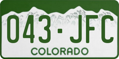 CO license plate 043JFC