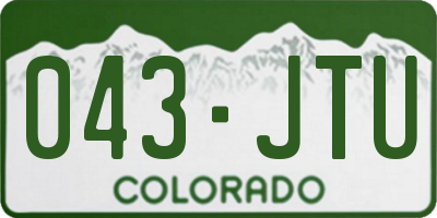 CO license plate 043JTU