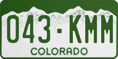 CO license plate 043KMM