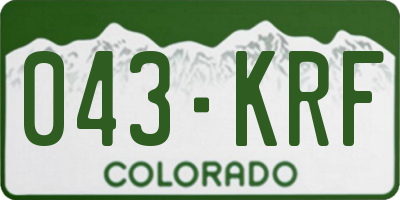 CO license plate 043KRF