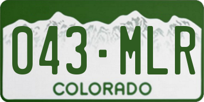 CO license plate 043MLR
