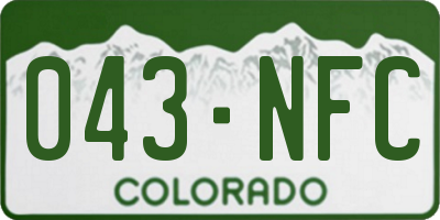 CO license plate 043NFC