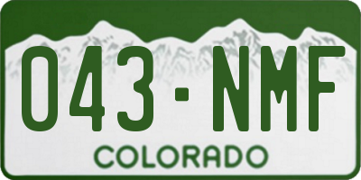 CO license plate 043NMF