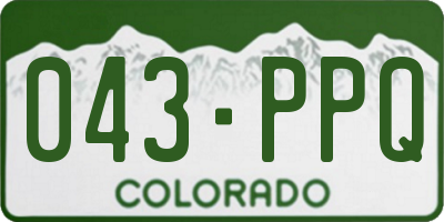 CO license plate 043PPQ