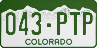 CO license plate 043PTP