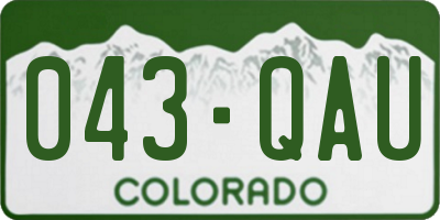 CO license plate 043QAU