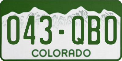 CO license plate 043QBO