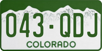 CO license plate 043QDJ