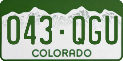 CO license plate 043QGU