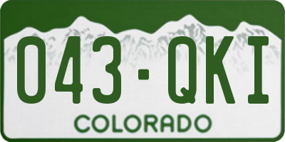 CO license plate 043QKI