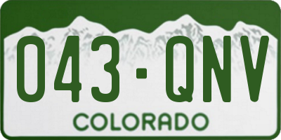 CO license plate 043QNV