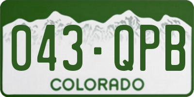 CO license plate 043QPB