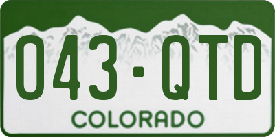 CO license plate 043QTD