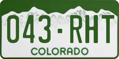 CO license plate 043RHT