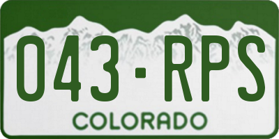 CO license plate 043RPS