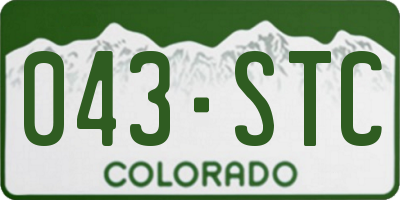 CO license plate 043STC