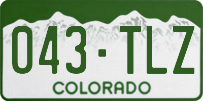 CO license plate 043TLZ