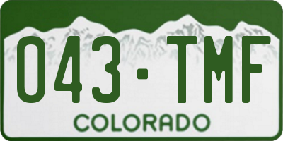 CO license plate 043TMF