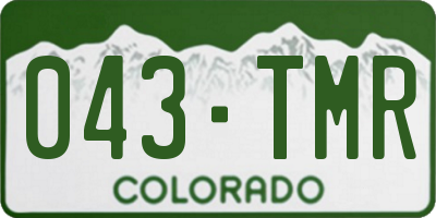 CO license plate 043TMR