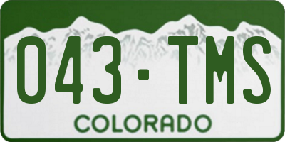 CO license plate 043TMS