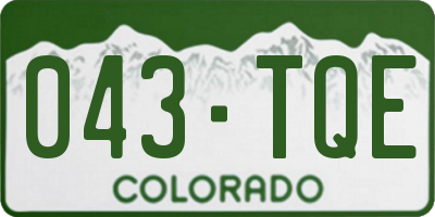 CO license plate 043TQE