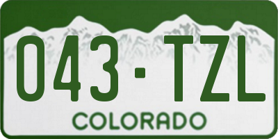 CO license plate 043TZL