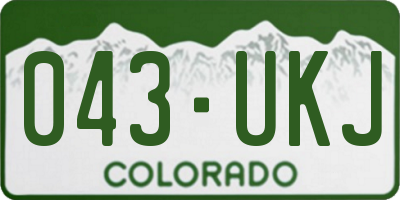CO license plate 043UKJ