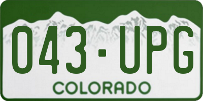 CO license plate 043UPG