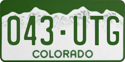 CO license plate 043UTG