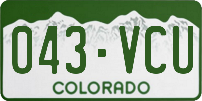 CO license plate 043VCU