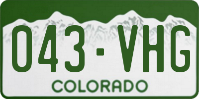 CO license plate 043VHG