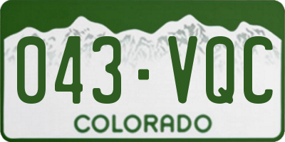 CO license plate 043VQC