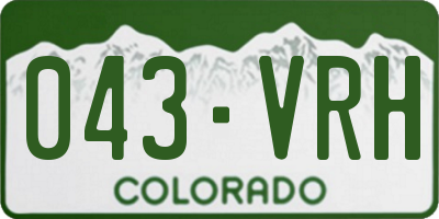 CO license plate 043VRH