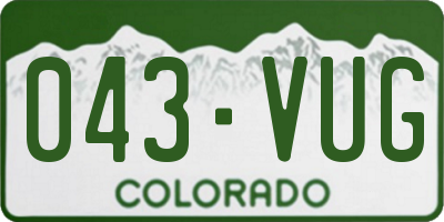 CO license plate 043VUG
